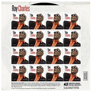 「レイ・チャールズがアメリカの切手に」