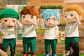 GReeeeN「GReeeeN 7年ぶりにラジオ出演、ファンの前にメンバー着ぐるみも勢揃い」1枚目/2