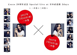「Cocco 9年ぶり日本武道館ライブ2days開催決定」