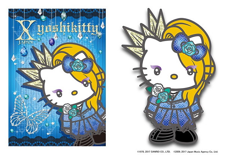 YOSHIKI×ハローキティ「yoshikitty」新デザインは初のブルー！ モチーフは「CELEBRATION」MV衣装