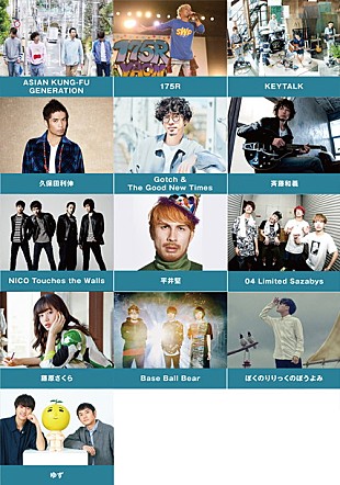 「大阪に巨大音楽フェス誕生【WEST GIGANTIC CITYLAND】アジカン/KEYTALK/斉藤和義/平井堅/ゆずら出演」