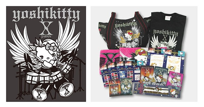 YOSHIKI×ハローキティ「yoshikitty」X JAPANツアー公式グッズ発売