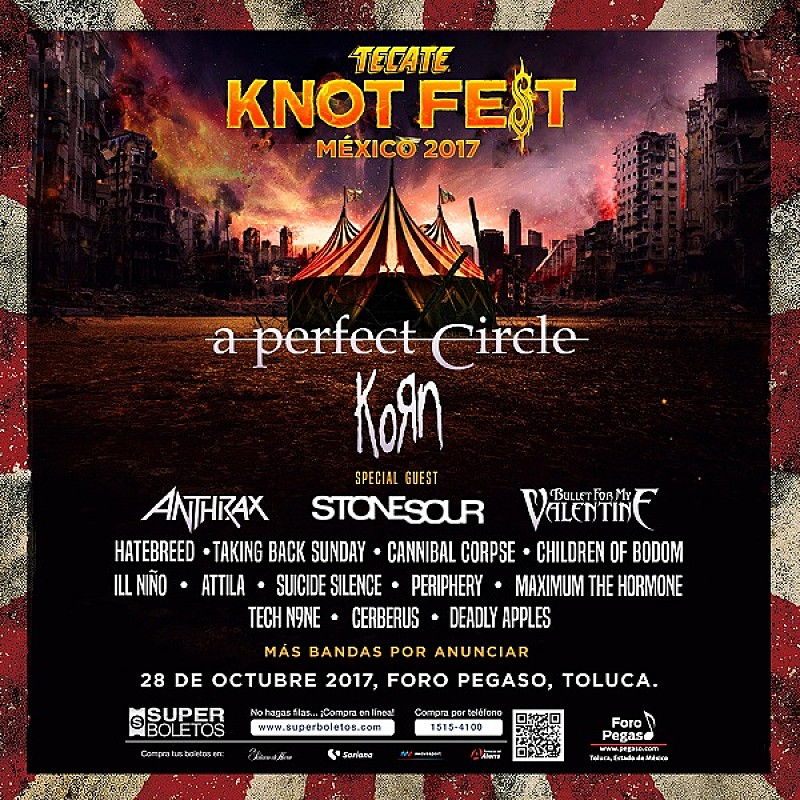 マキシマム ザ ホルモン、【KNOTFEST MEXICO 2017】に出演決定