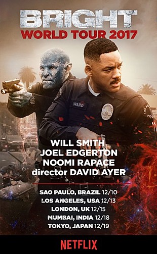 「Netflixオリジナル映画『ブライト』引っ提げ、ウィル・スミス来日決定」