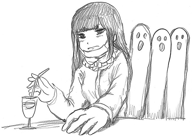 「押切蓮介×やくしまるえつこ対談！ 対談中のやくしまるえつこ似顔絵も公開」1枚目/3