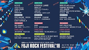 「【FUJI ROCK FESTIVAL 18’】新たに118組のアーティストが追加　ステージ別ラインナップも発表」
