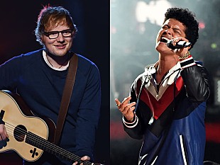 「ブルーノ・マーズ＆エド・シーランがライブで共演！　「シンキング・アウト・ラウド」を披露」