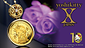 YOSHIKI「YOSHIKI×ハローキティ「yoshikitty」、10周年記念の宝飾純金コインペンダントが登場」1枚目/6