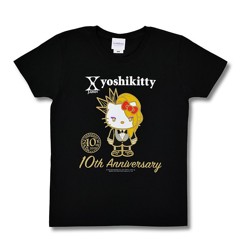 YOSHIKI×ハローキティ「yoshikitty」、10周年記念デザインのTシャツ発売 