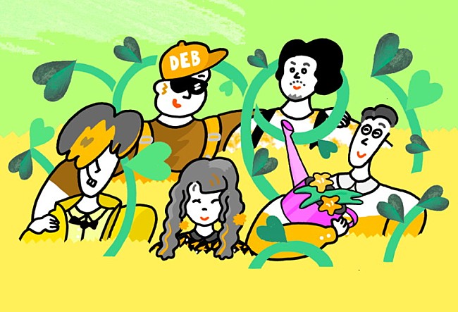 「フレンズ、セカンドプチAL『HEARTS GIRL』　ポップなアートワーク公開」1枚目/2