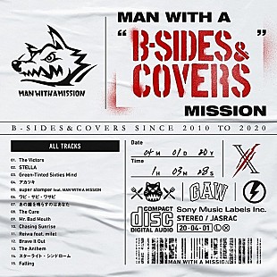 「【ビルボード】MAN WITH A MISSION『MAN WITH A “B-SIDES ＆ COVERS” MISSION』が総合アルバム首位　Uruが過去作含め上昇」
