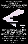 スクエアプッシャー「スクエアプッシャー来日ツアーの振替公演発表、新作MV本日公開」1枚目/1