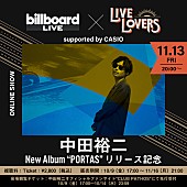 「中田裕二のオンラインライブをBillboard Live TOKYOから生配信」1枚目/1