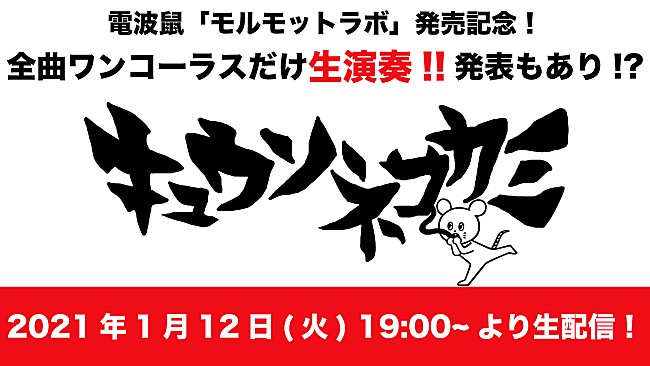 キュウソネコカミ「キュウソネコカミ、ミニアルバム『モルモットラボ』のリリースを記念して、配信ライブ開催決定」1枚目/2