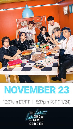 「BTS、アメリカCBS『レイト×2ショー with ジェームズ・コーデン』出演」