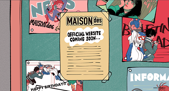 ぜったくん「「MAISONdes」ティザーサイトビジュアル（掲示板）」5枚目/7