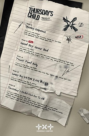 「TOMORROW X TOGETHER、ミニAL『minisode 2: Thursday's Child』トラックリスト公開」