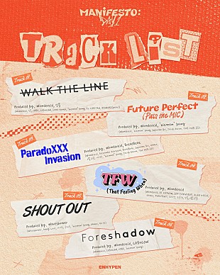 「ENHYPEN、3rdミニアルバム『MANIFESTO : DAY 1』トラックリスト公開」