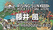 藤井風「藤井 風、急遽出演の【RISING SUN ROCK FESTIVAL】生中継が決定」1枚目/1