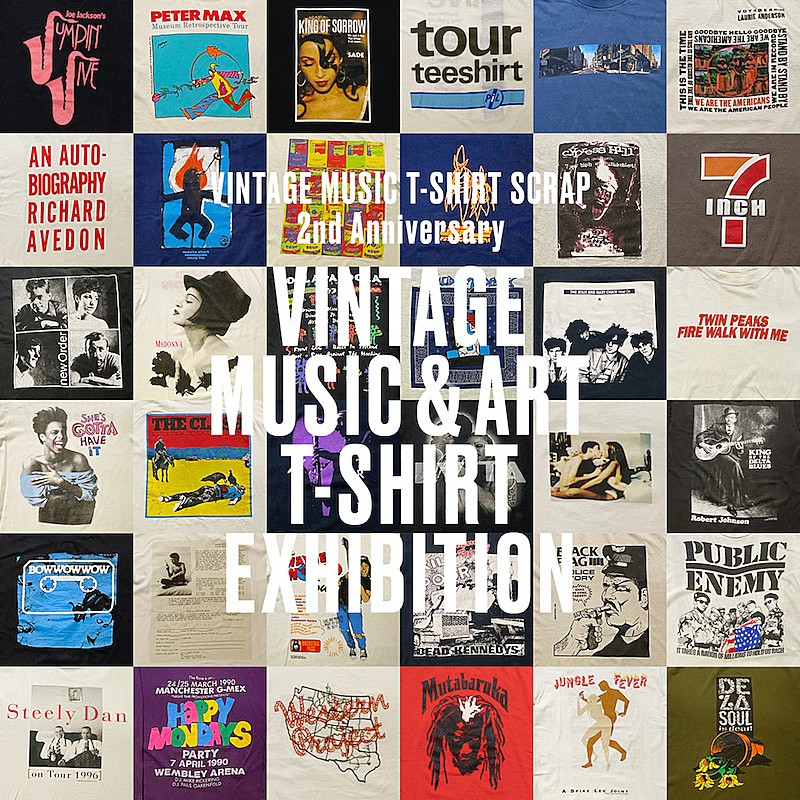 ロック＆アート系のヴィンテージTシャツを展示・販売するイベントが開催