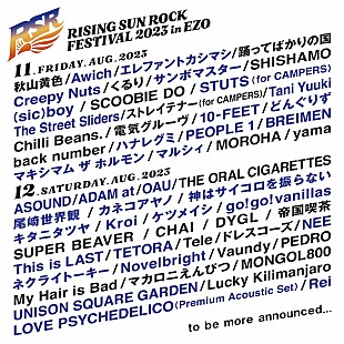 「【RISING SUN ROCK FESTIVAL】第2弾でCreepy Nuts／The Street Sliders／BREIMEN／ケツメイシら34組発表」