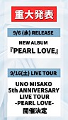 「宇野実彩子（AAA）、ソロデビュー5周年記念ニューAL発売＆全国ツアー開催決定」1枚目/1