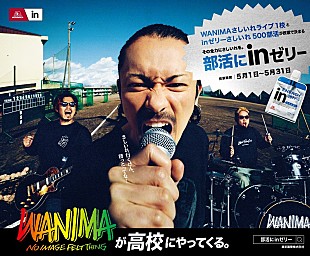 WANIMA「抽選で【WANIMAのライブ】を“さしいれ”、全国の高校生を応援する「inゼリー」キャンペーン」