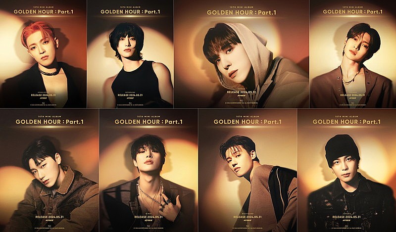 ATEEZ、影と個性で魅せる『GOLDEN HOUR : Part.1』コンセプトフォト第1弾を公開