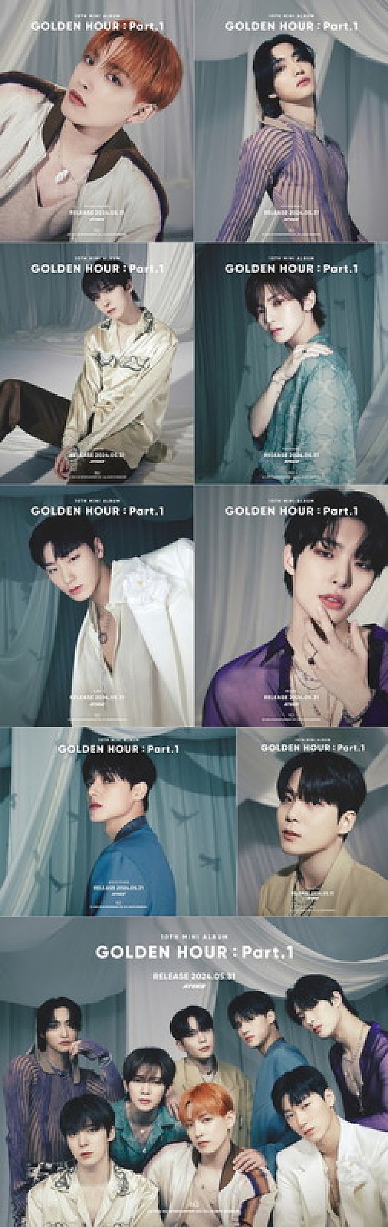 ATEEZ「ATEEZ 『GOLDEN HOUR : Part.1』コンセプトフォト第3弾」3枚目/4