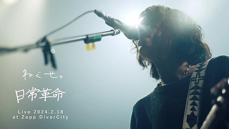 ねぐせ。、Zepp DiverCityで行った「日常革命」ライブ映像公開