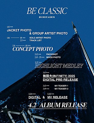 「JO1、初ベストALのタイトル発表＆デビュー曲をロックアレンジ「無限大(INFINITY) 2025」収録決定＜1/10修正＞」