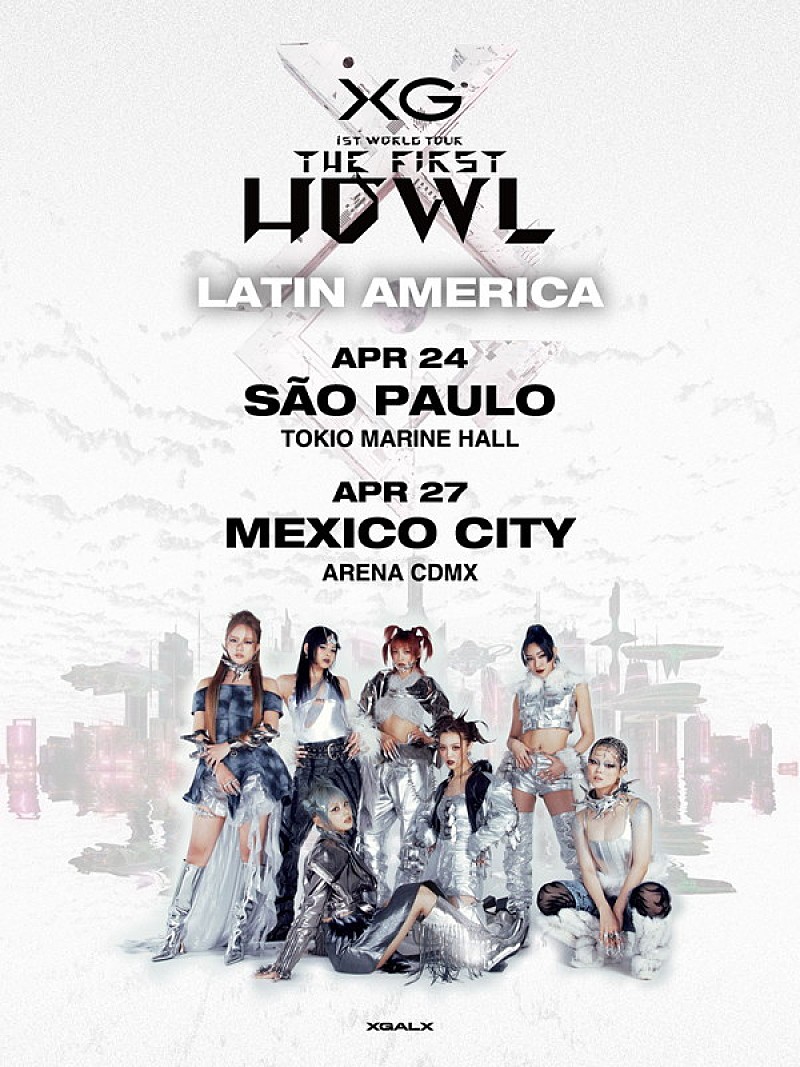 XG、ワールドツアー中南米地域公演でブラジル＆メキシコへ