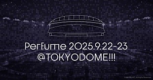 「Perfume、東京ドーム公演2DAYSが決定」