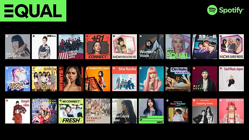 Spotify、国際女性デーを記念して、主要公式プレイリストのカバーに 27組の女性アーティスト／クリエイターを起用　ランキングも同時発表