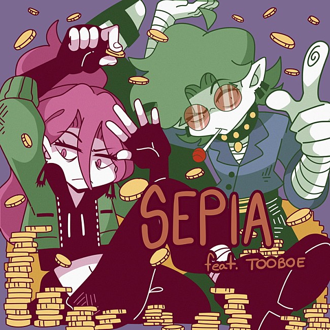「Mori Calliope 配信シングル「Sepia feat. TOOBOE」」2枚目/3