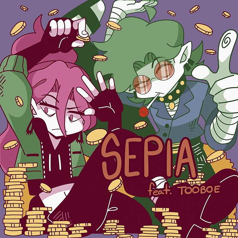 「Mori Calliope 配信シングル「Sepia feat. TOOBOE」」2枚目/3