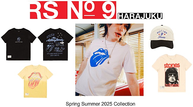 「ザ・ローリング・ストーンズ、「RS No.9 HARAJUKU」で2025年春夏コレクション新商品発売」1枚目/1