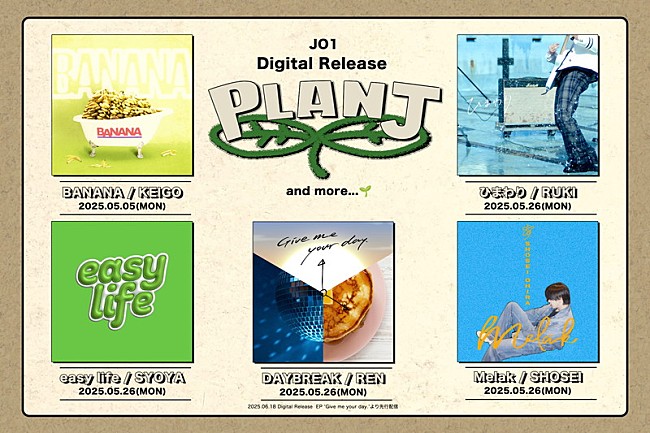 「JO1、YouTube企画「PLANJ」楽曲を順次配信へ　第1弾は佐藤景瑚「BANANA」」1枚目/1