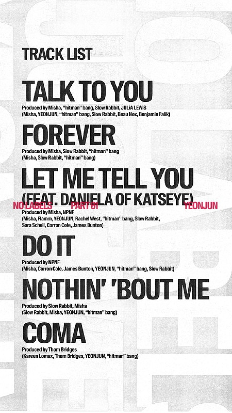 YEONJUN（TOMORROW X TOGETHER）、1stミニアルバム 『NO LABELS PART.01』トラックリストを公開