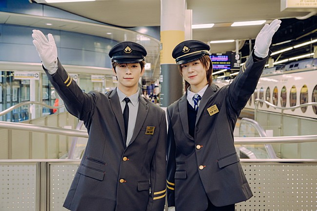 「INIの後藤威尊＆佐野雄大、南海難波駅の1日駅長に就任」1枚目/8