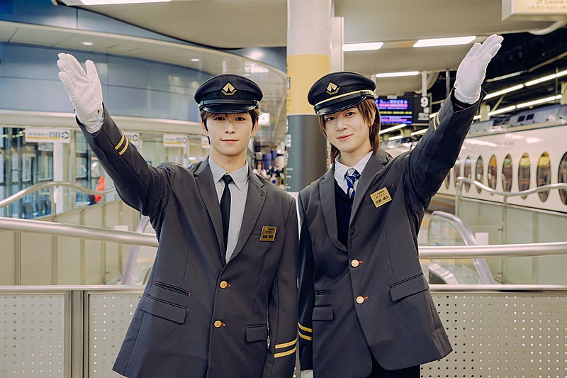 「INIの後藤威尊＆佐野雄大、南海難波駅の1日駅長に就任」1枚目/8