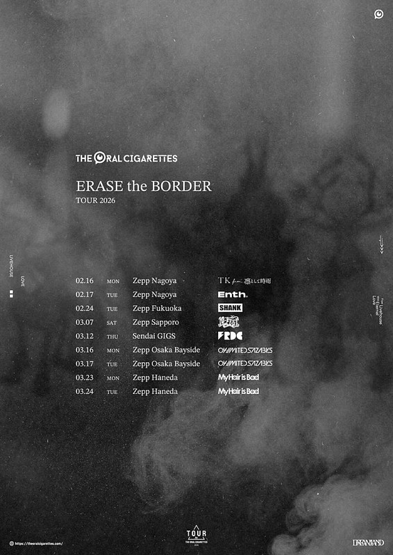 「【THE ORAL CIGARETTES「ERASE the BORDER TOUR 2026」】」5枚目/5