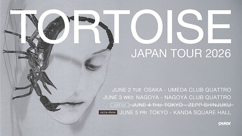 「トータス、東京追加公演が6/5に決定」1枚目/1