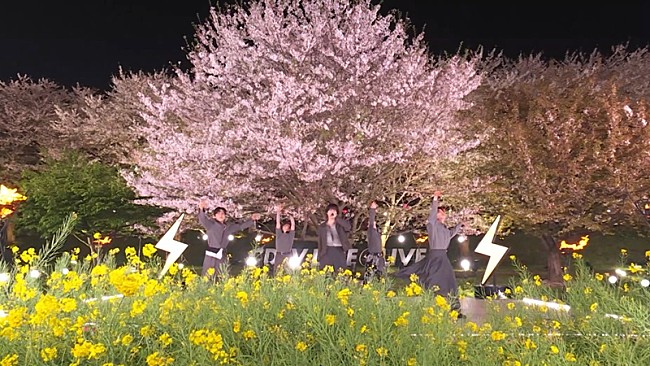 「STARGLOW、『CDTVライブ！ライブ！』で桜並木を舞台に歌唱した「USOTSUKI」映像を期間限定公開」1枚目/3