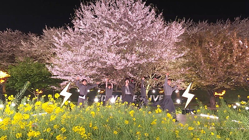 「STARGLOW、『CDTVライブ！ライブ！』で桜並木を舞台に歌唱した「USOTSUKI」映像を期間限定公開」1枚目/3