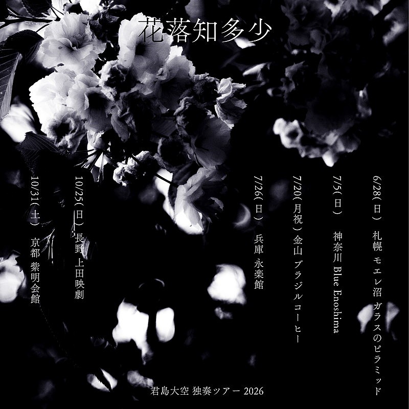 「【君島大空 独奏ツアー 2026 “花落知多少” 】」3枚目/3